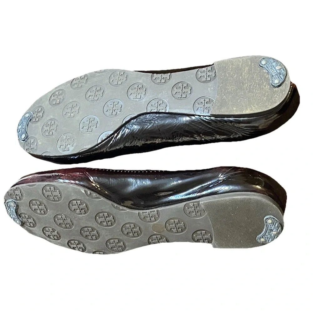 Tory Burch Womens Ballet Flats Dark Purple Color Size 7,5 /8 M In Mint Cond